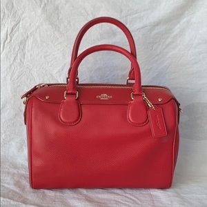 Coach mini crossover satchel red